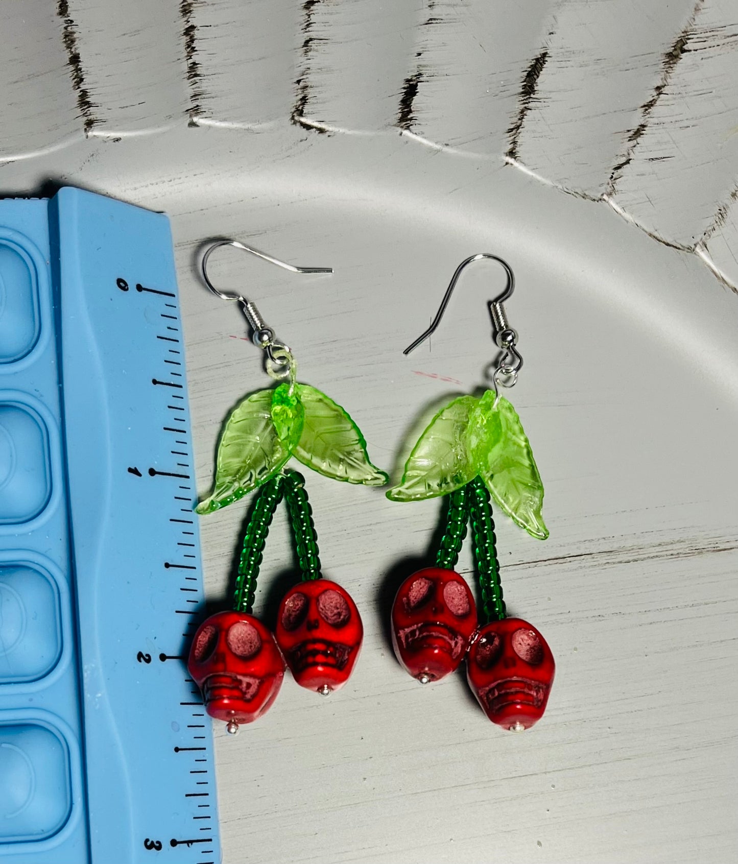Skull Cherry Earrings