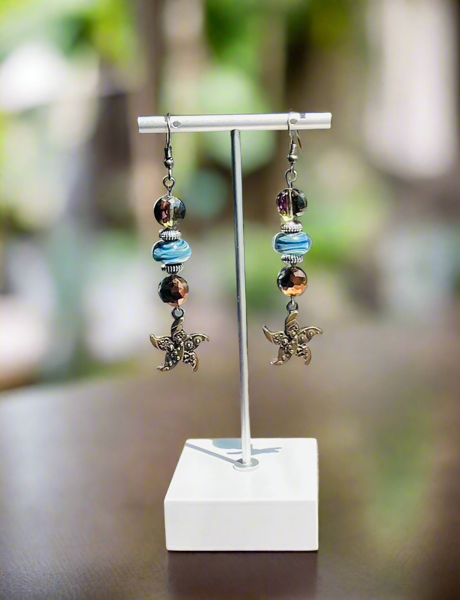 Steampunk Starfish Earrings