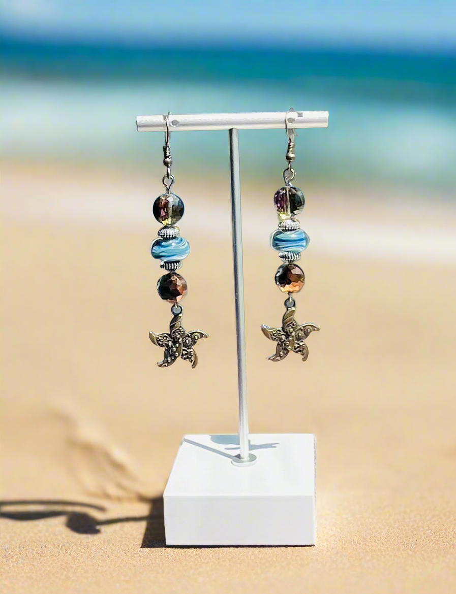 Steampunk Starfish Earrings