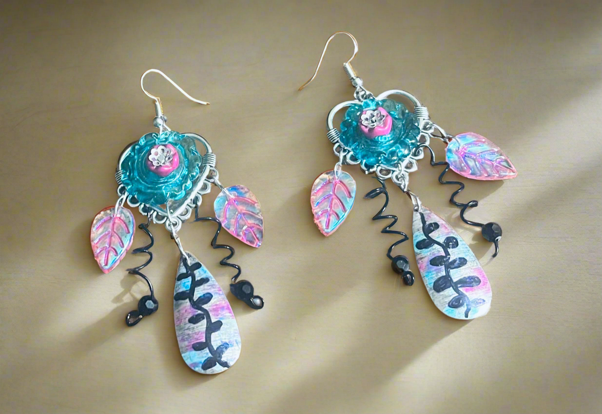 Floral Dream Catchers Ear Art