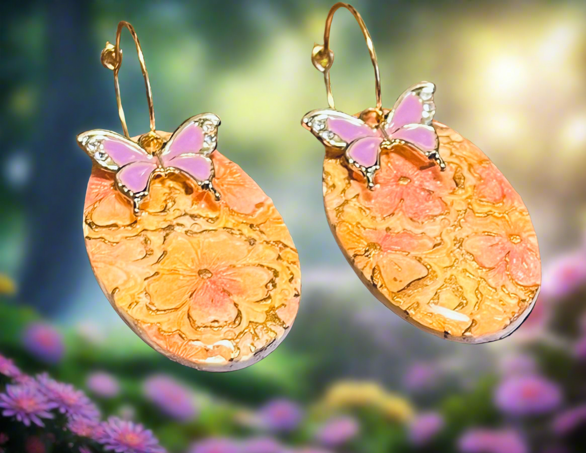 Butterfly Garden Hoops Ear Art