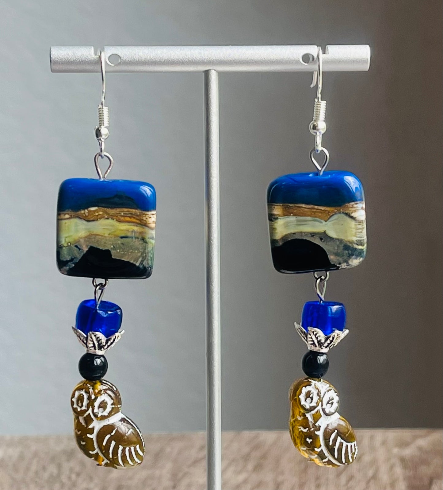 Owl landscape Earrings