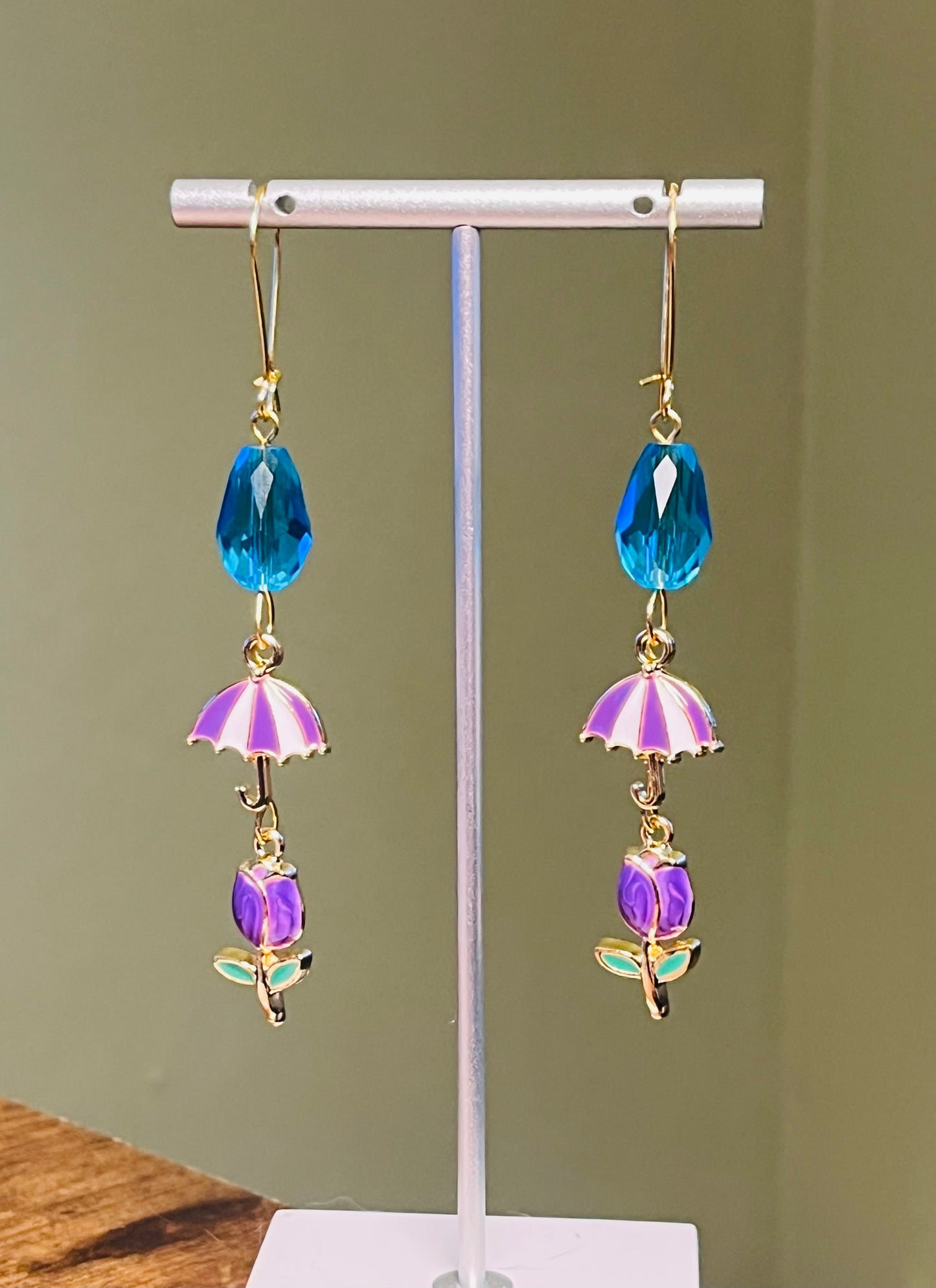 April Showers Bring May Flowers Ear Art