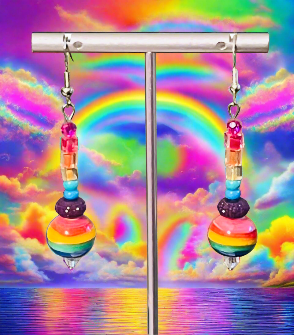 Funky Little Rainbows Ear Art
