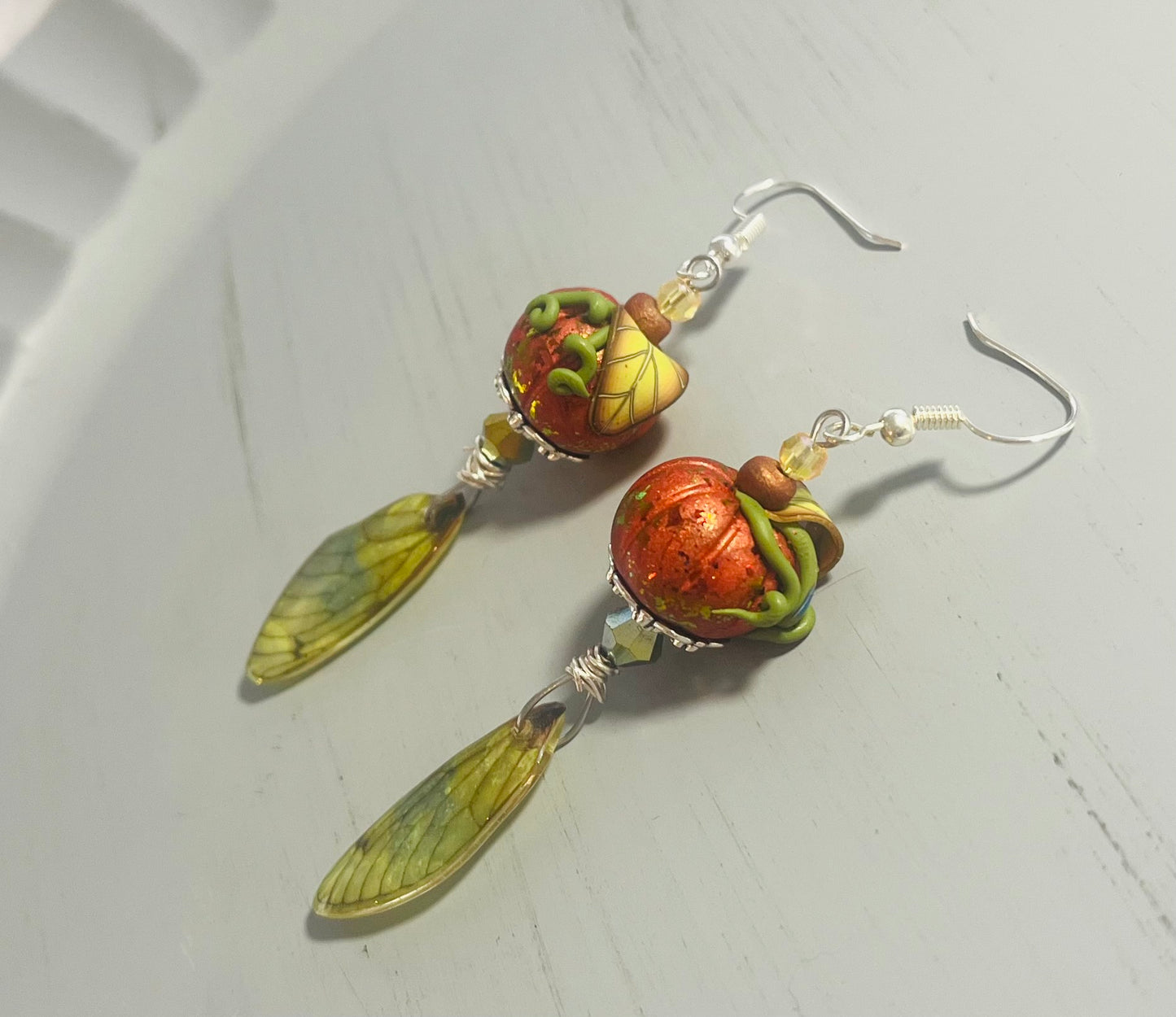 Orange Fairy Pumpkins Ear Art