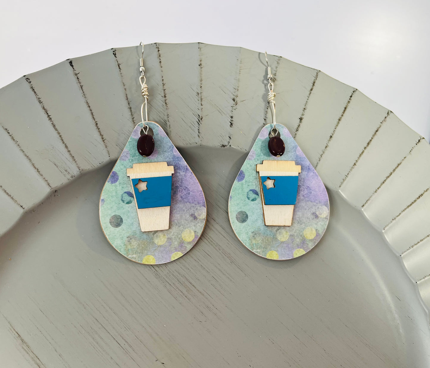 Blue Coffee To Go Earrings