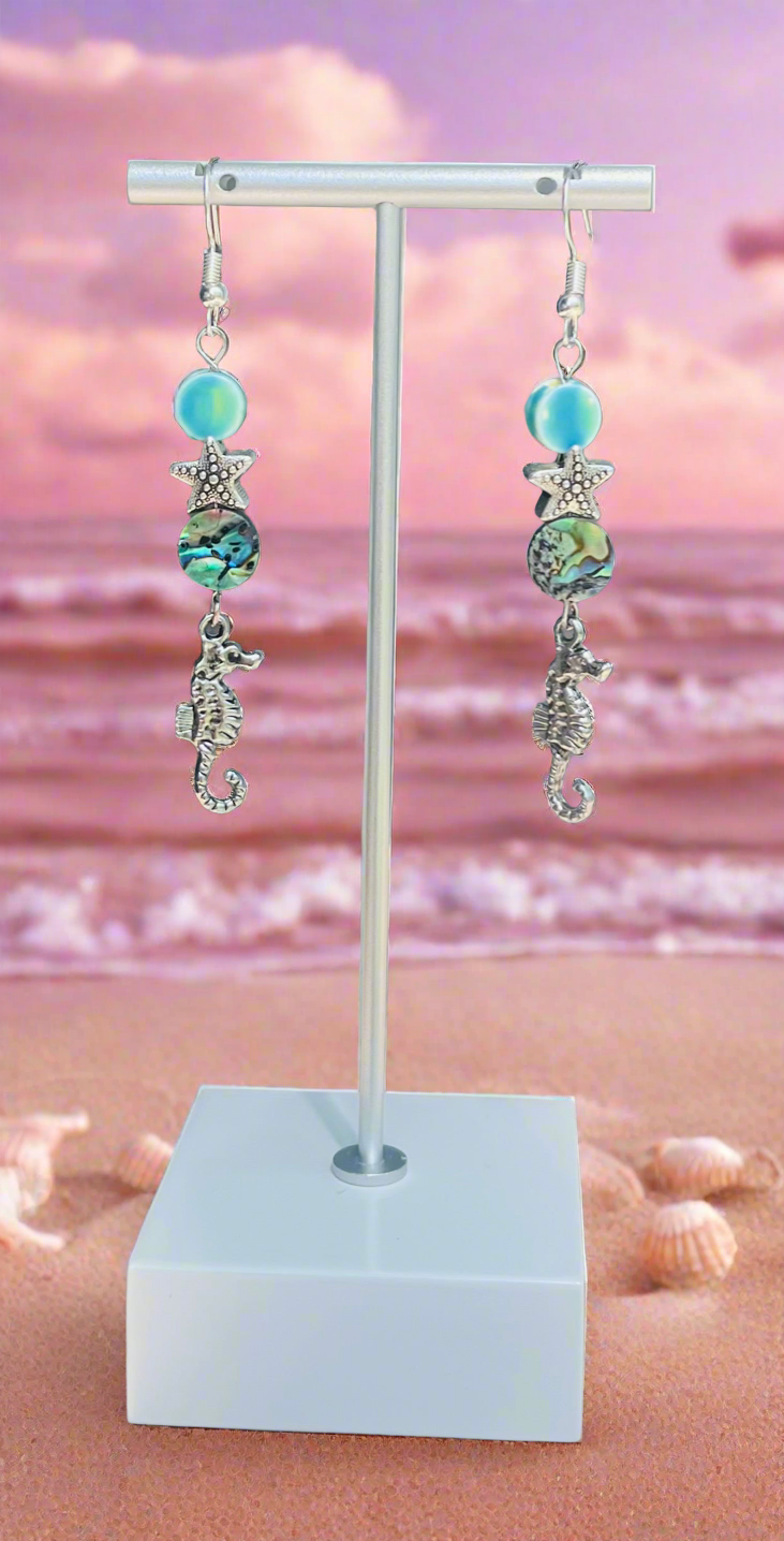 Starfish Seahorse Ear Art