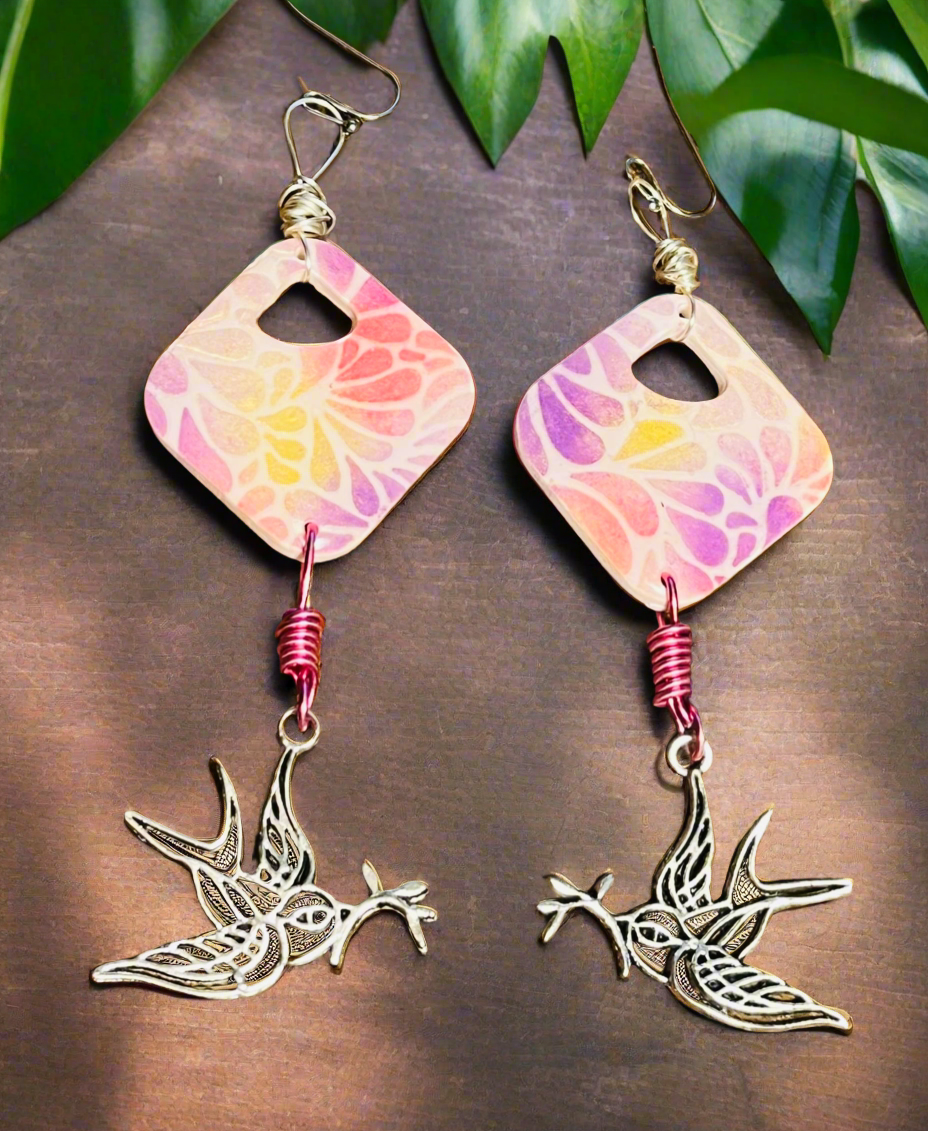 Birds in Flight Ear Art