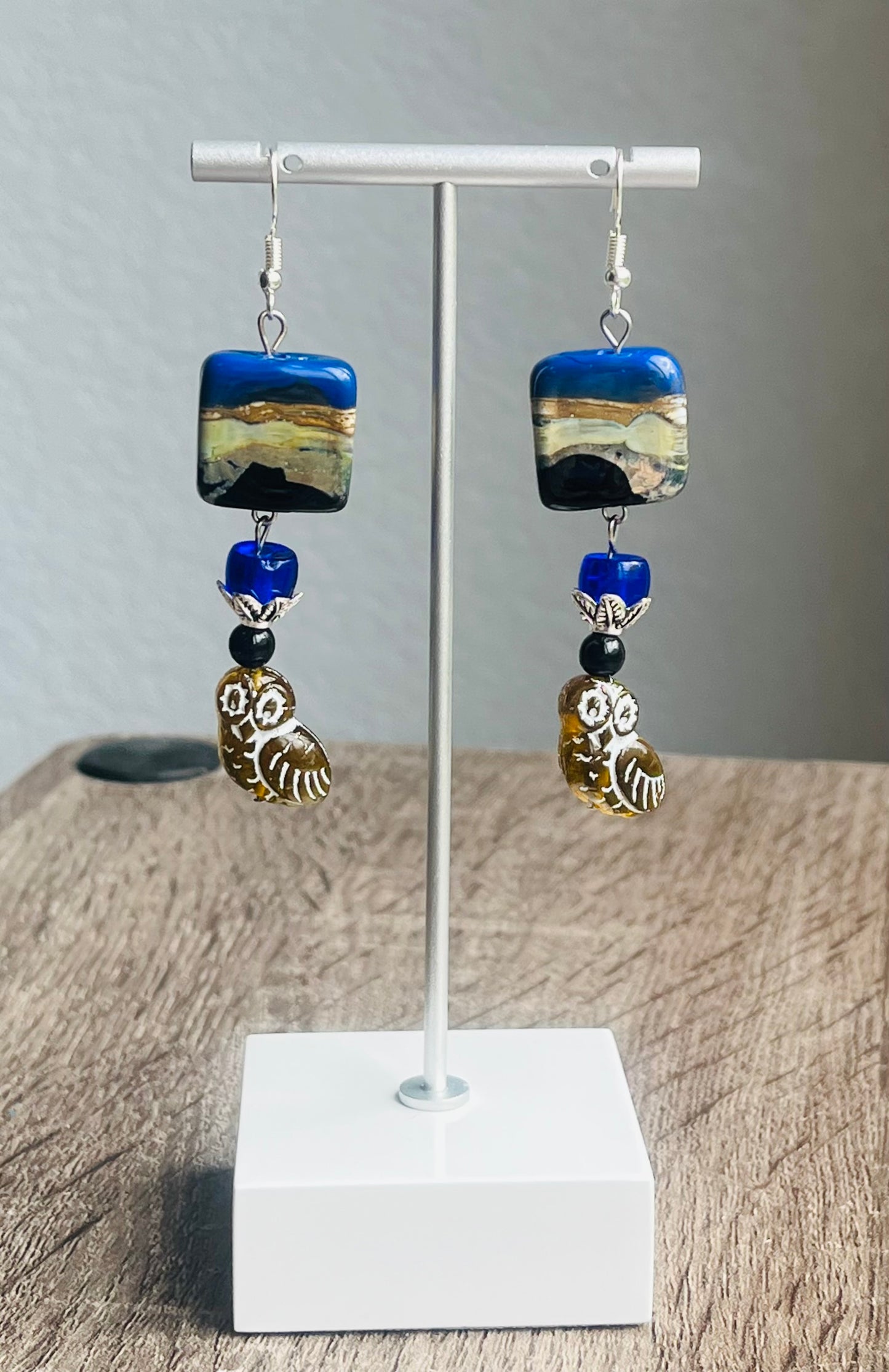 Owl landscape Earrings