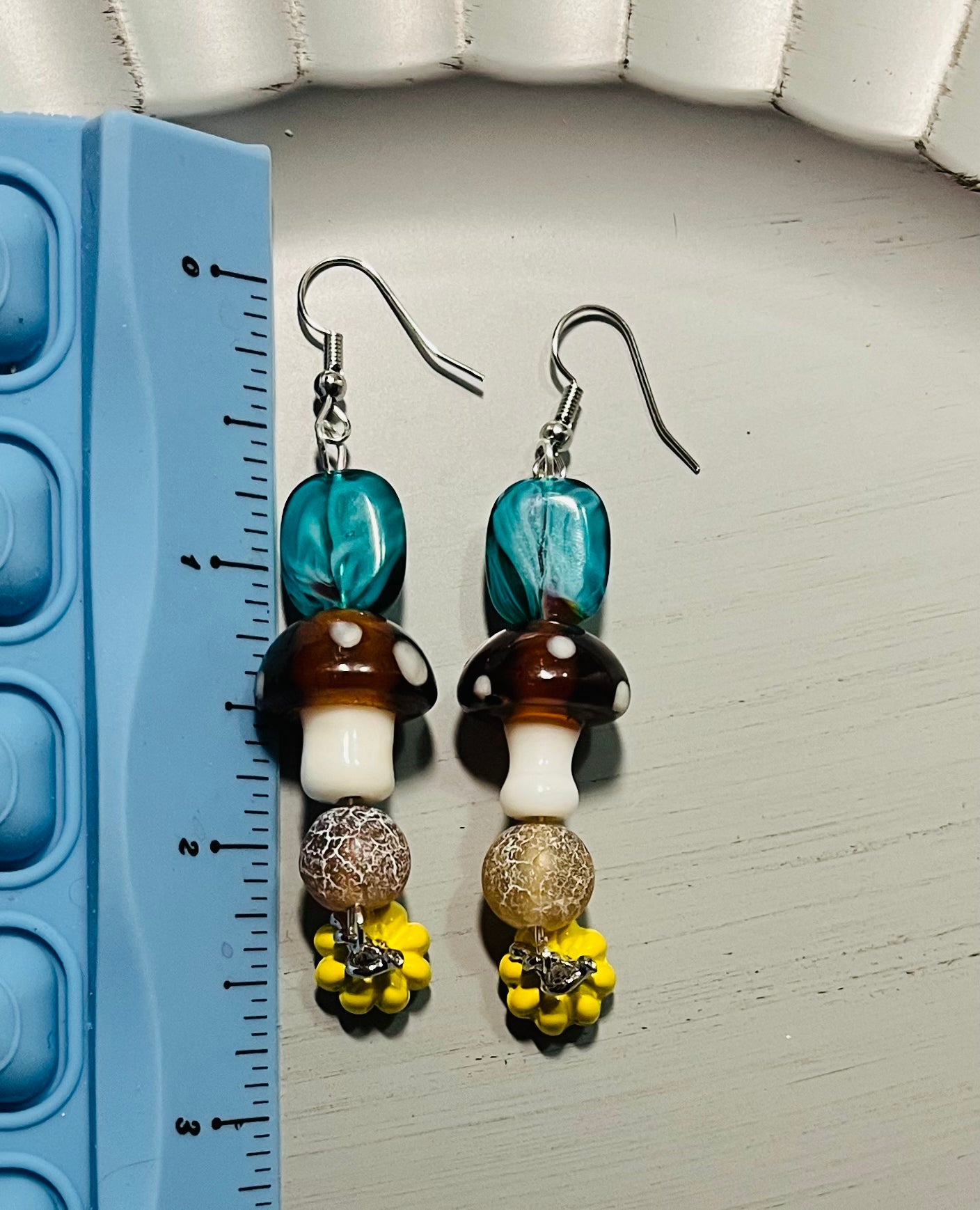 Magical Fall Mushroom Pumpkin Earrings