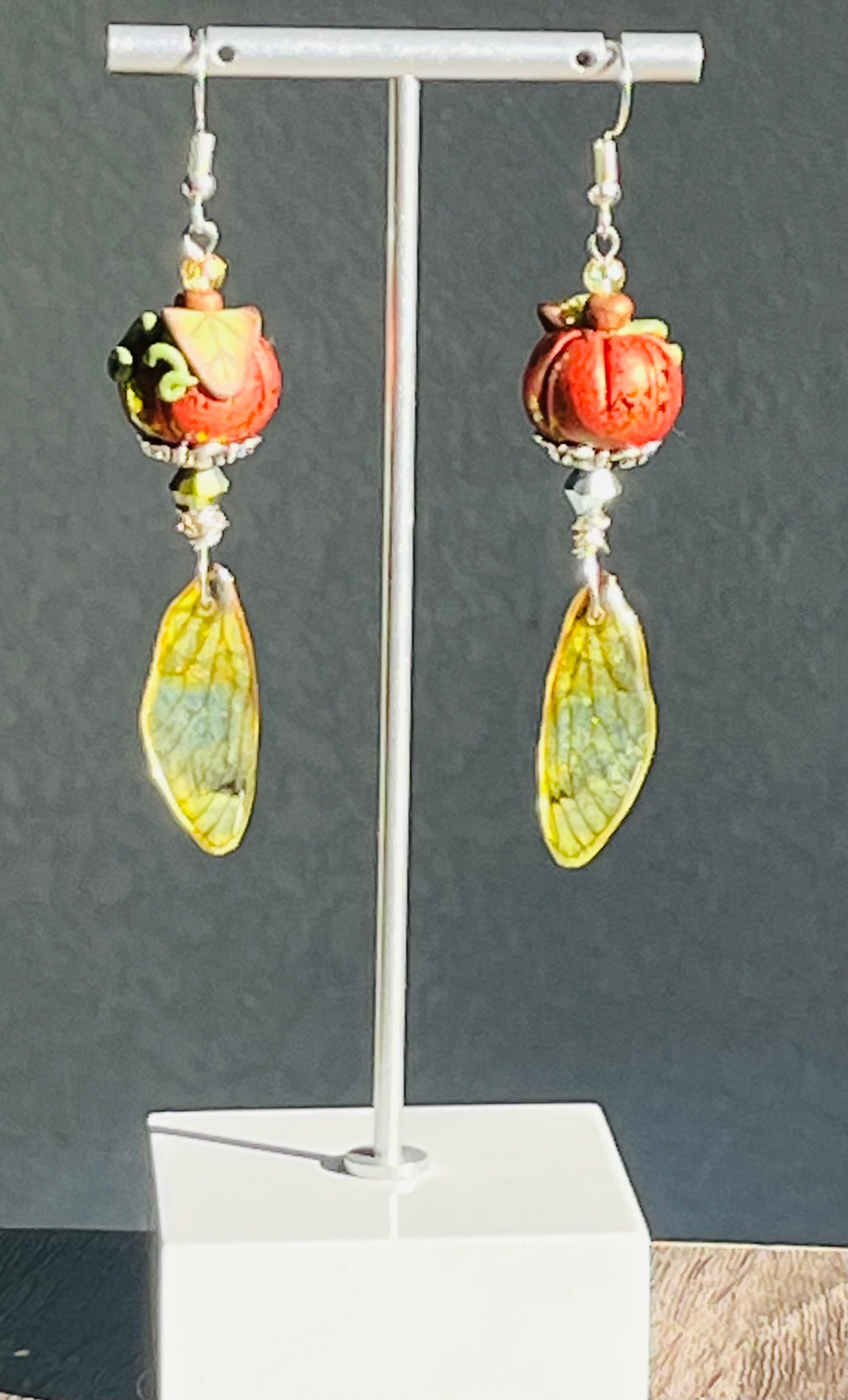Orange Fairy Pumpkins Ear Art