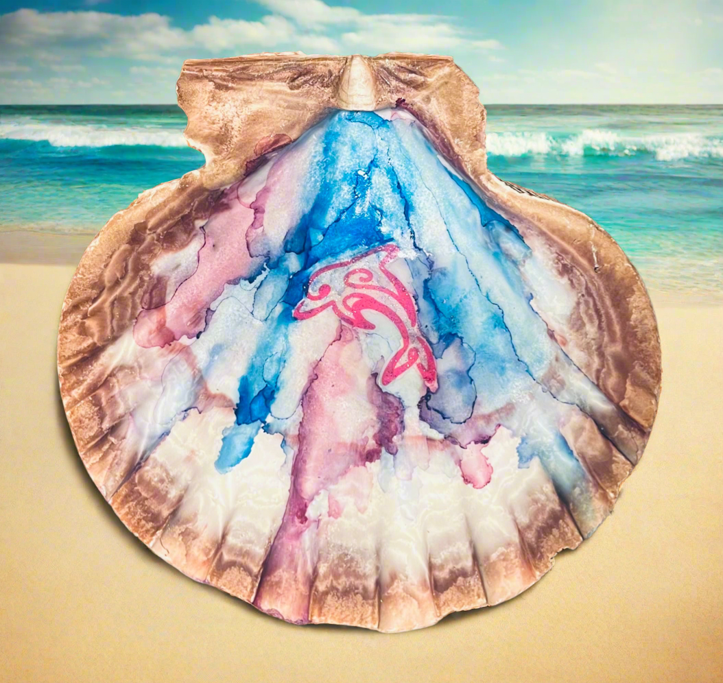 Dolphin Shell Art