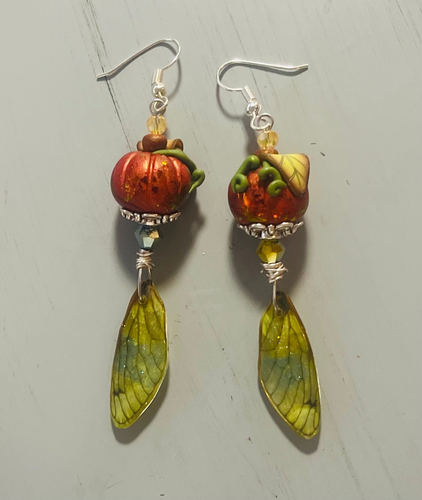 Orange Fairy Pumpkins Ear Art
