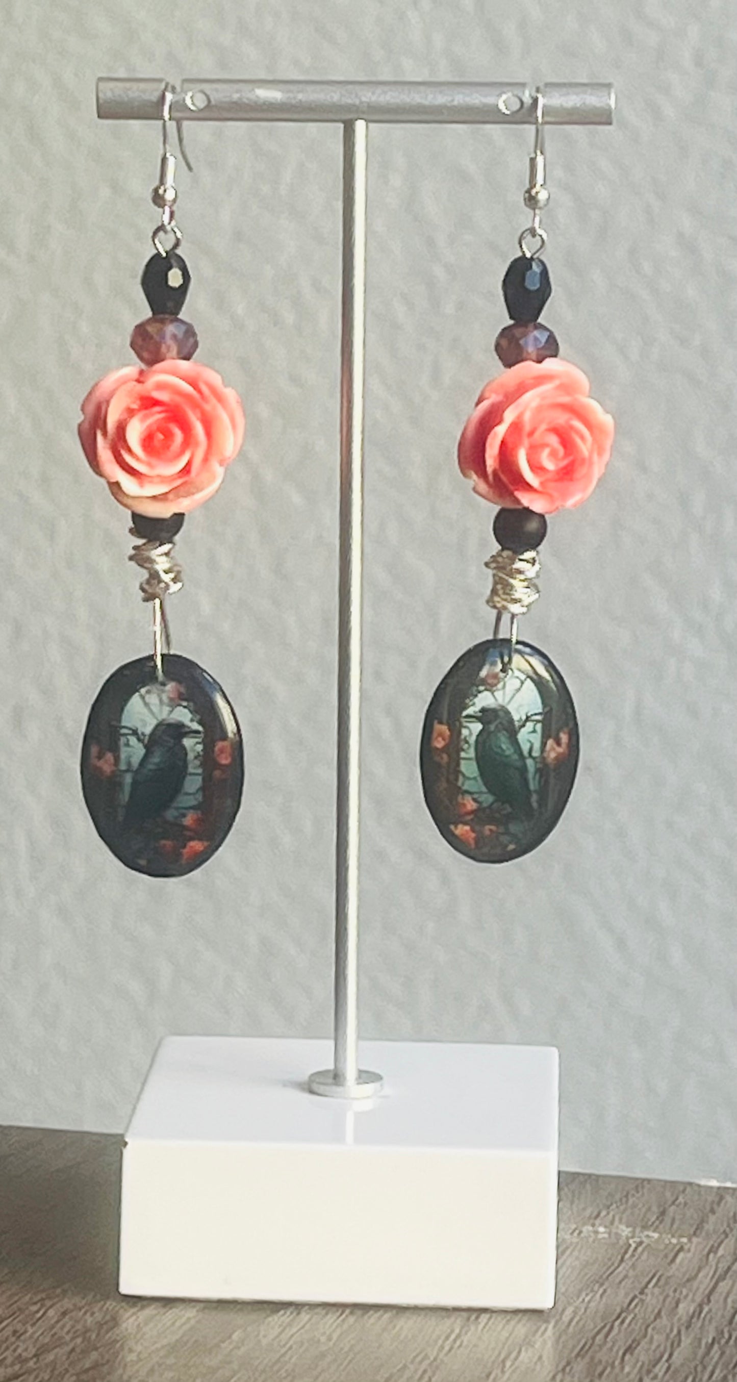 Roses & Ravens Ear Art