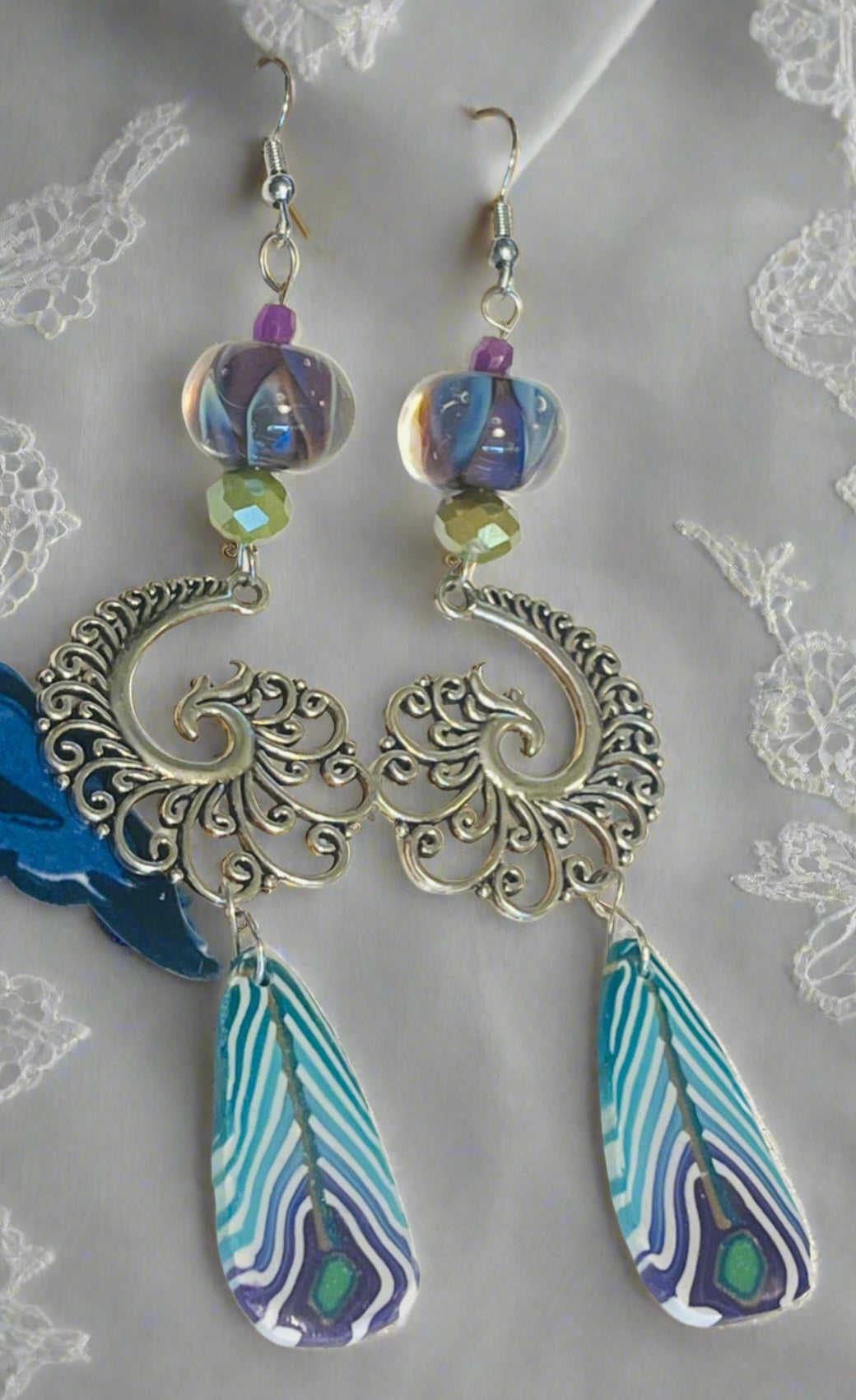 Pretty Peacock Earrings