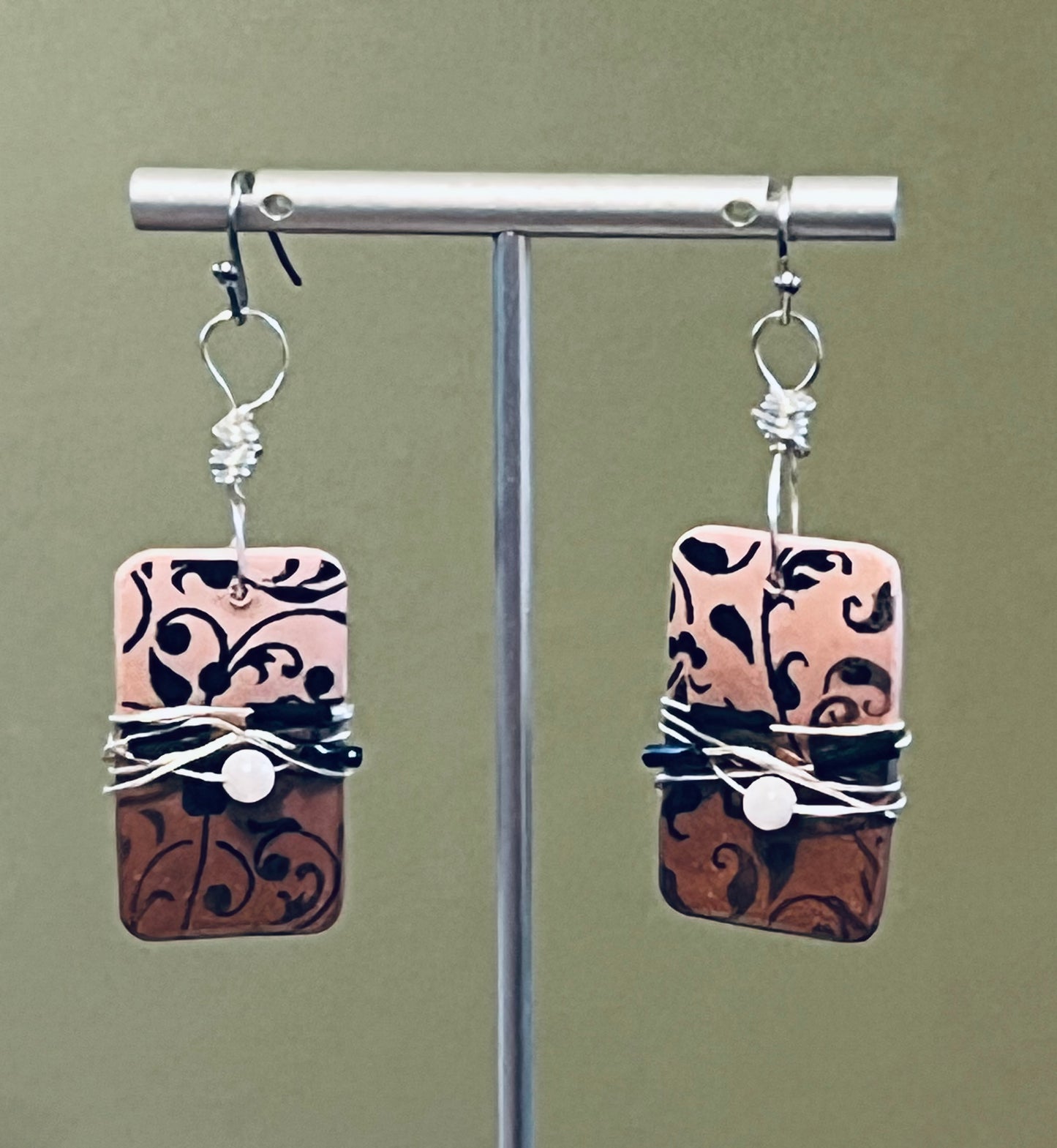 Wrapped Floral Ombre Neutral Ear Art