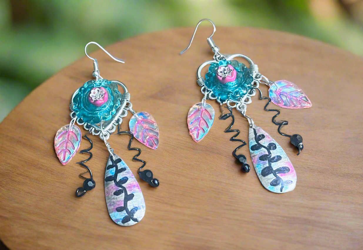 Floral Dream Catchers Ear Art