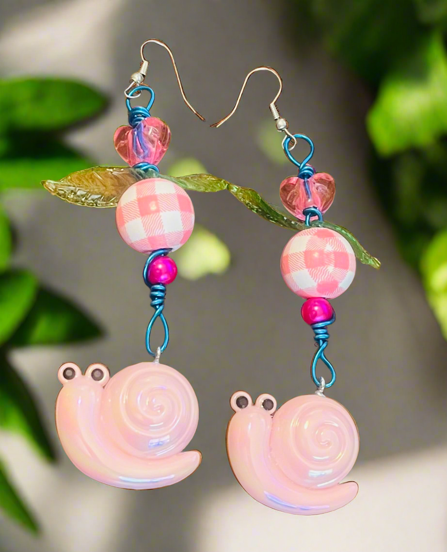 Whimsical Snails Ear Art