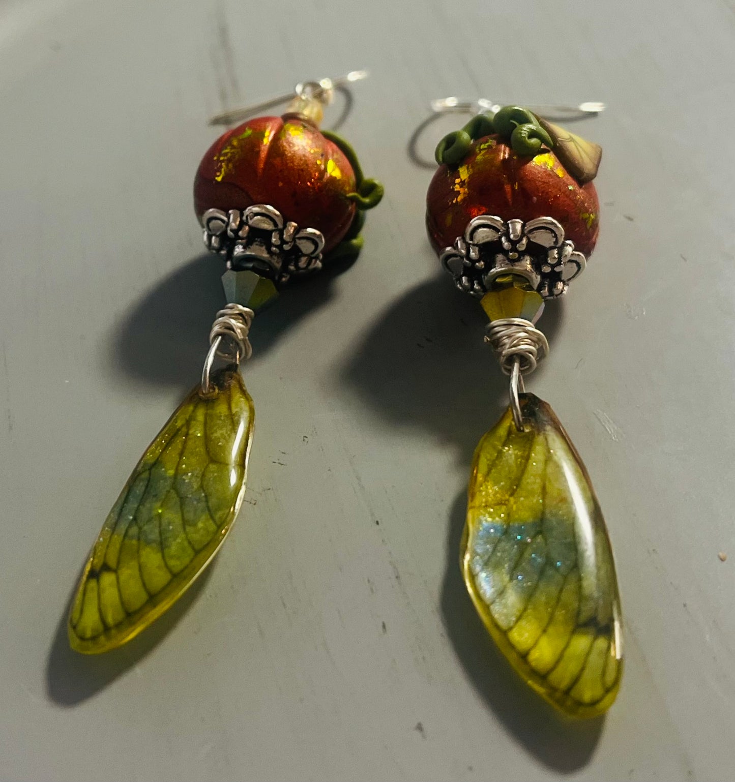 Orange Fairy Pumpkins Ear Art