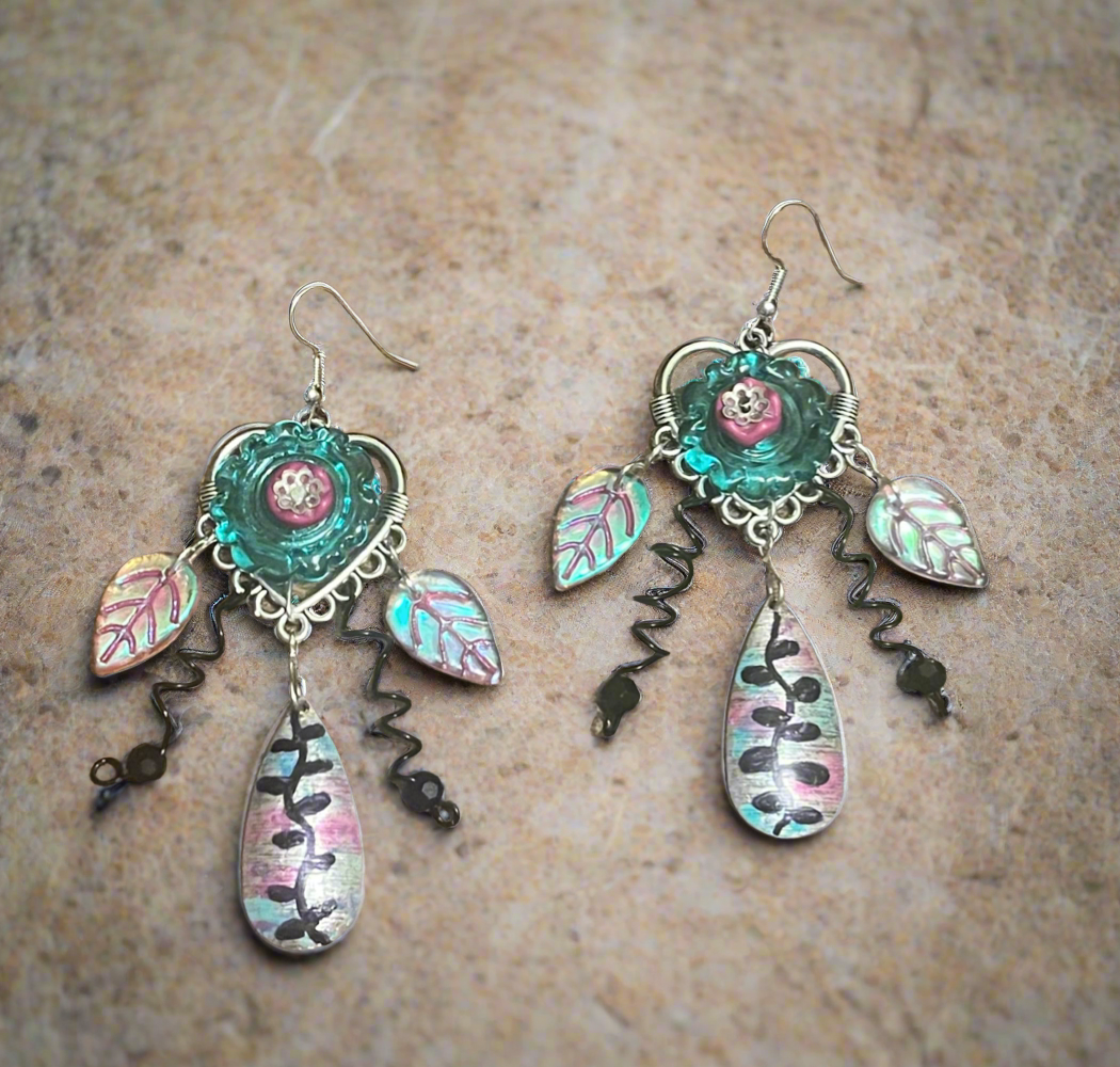 Floral Dream Catchers Ear Art