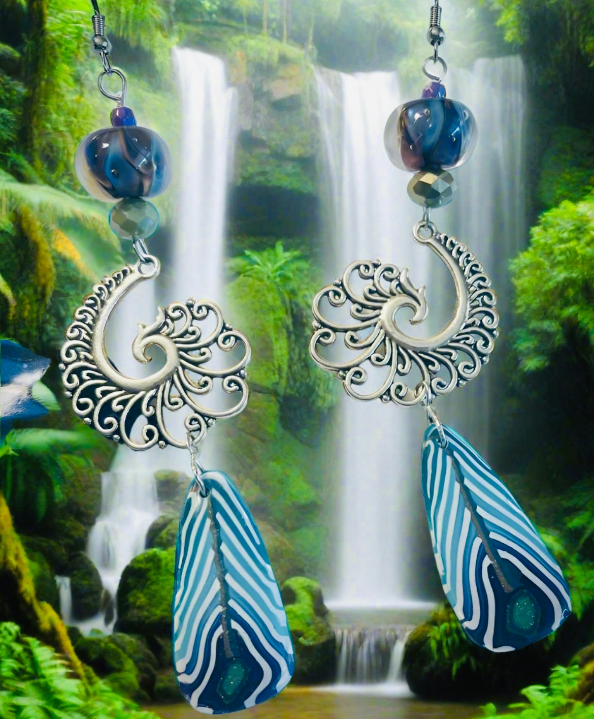 Pretty Peacock Earrings