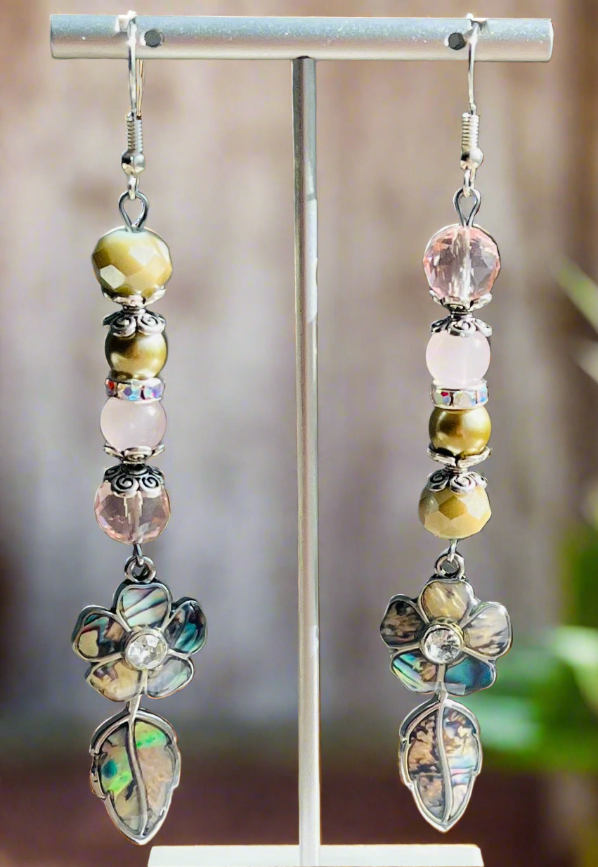 Abalone Floral Earrings