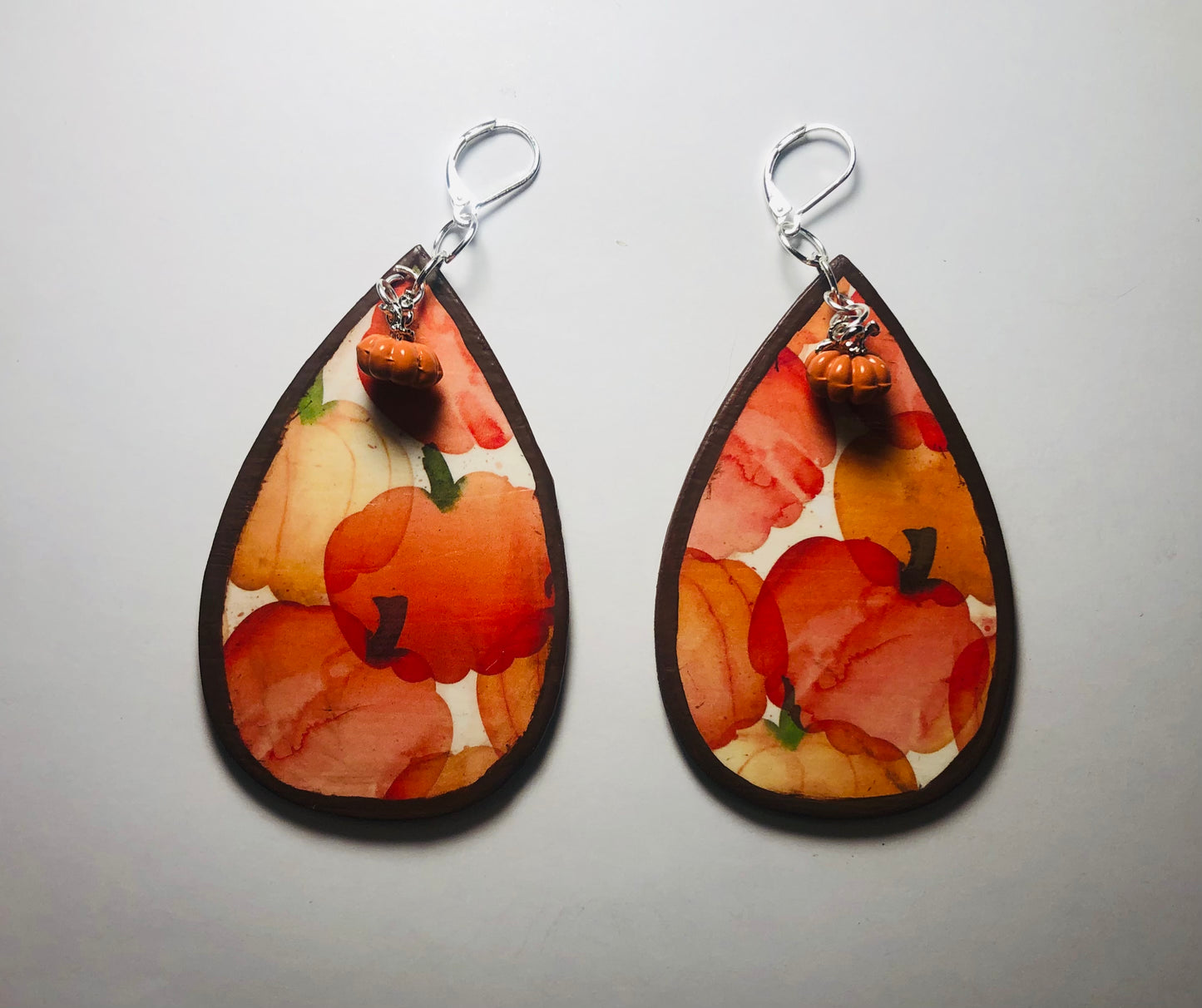 Reversible Pumpkin Polkadot Earrings