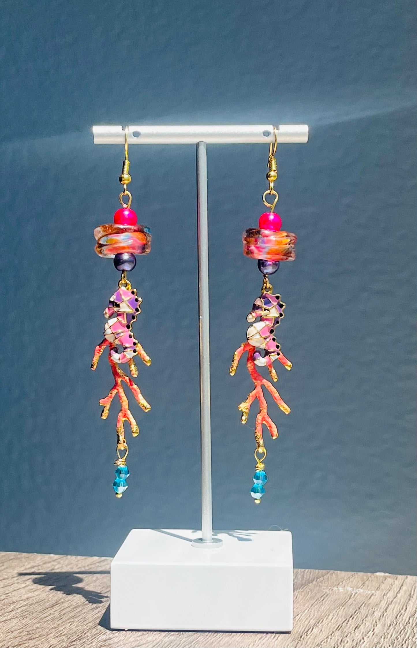 Sea Horse Coral Reef Earrings