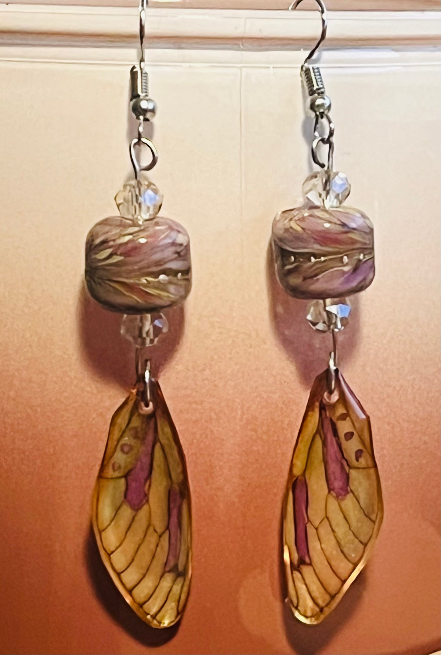 Lavander Dragonfly Wings Ear Art