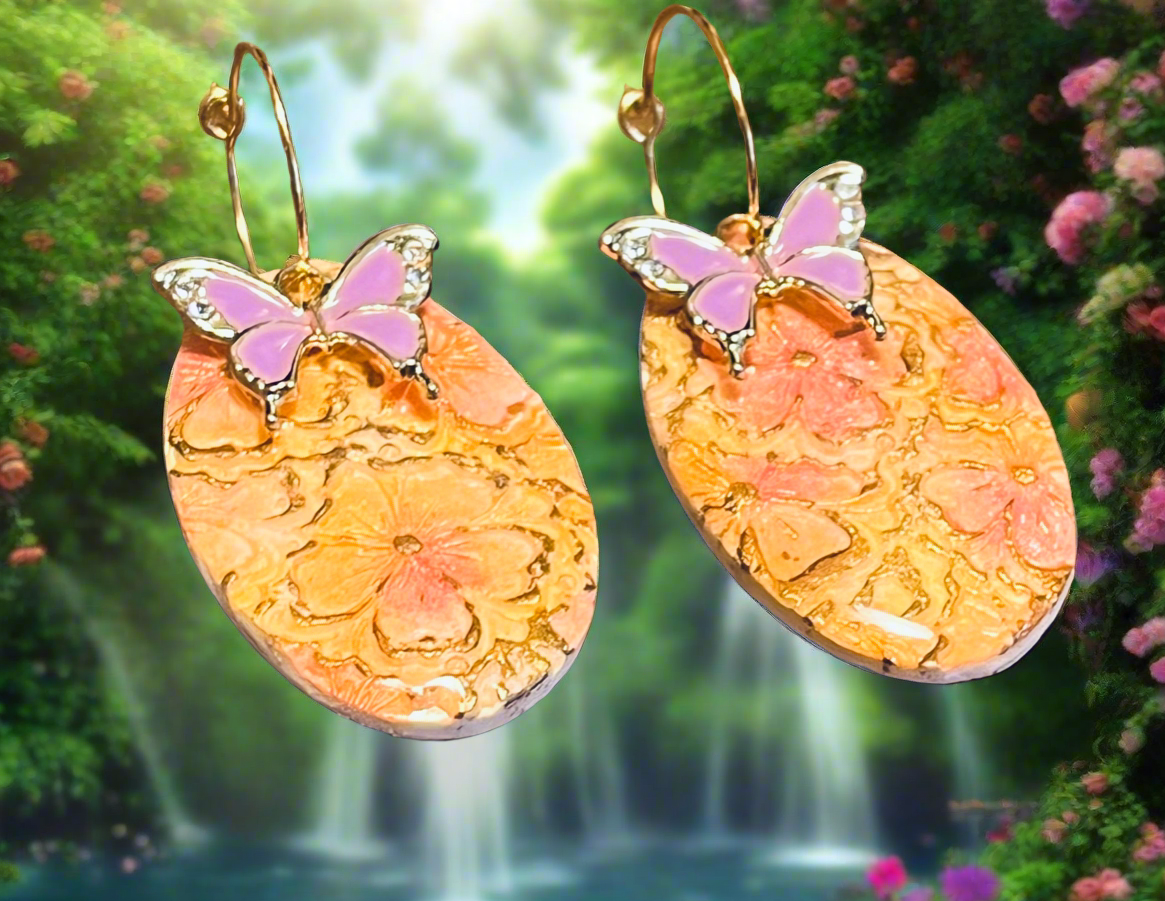 Butterfly Garden Hoops Ear Art