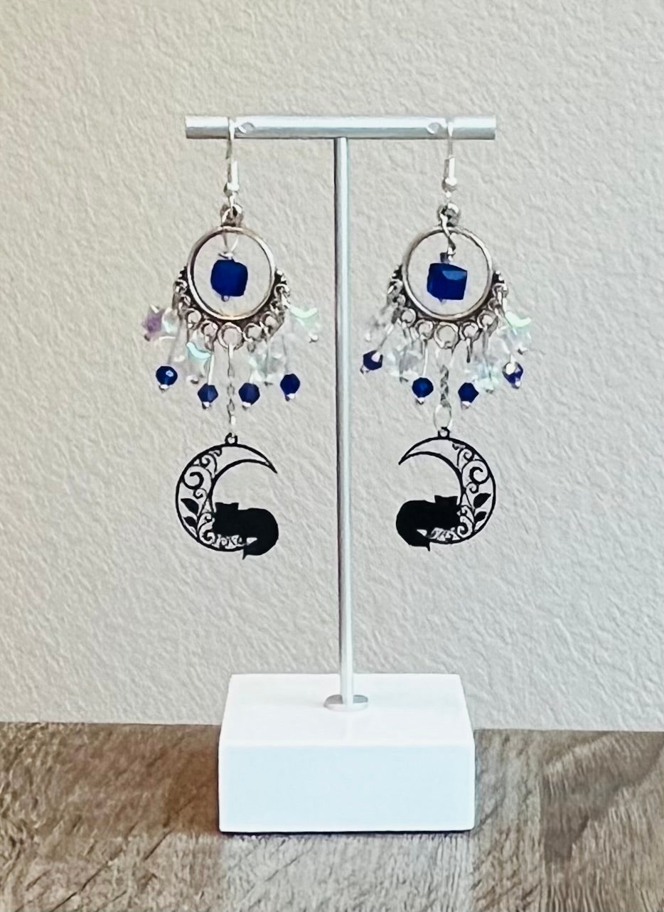 Black Magic Chandelier Earrings