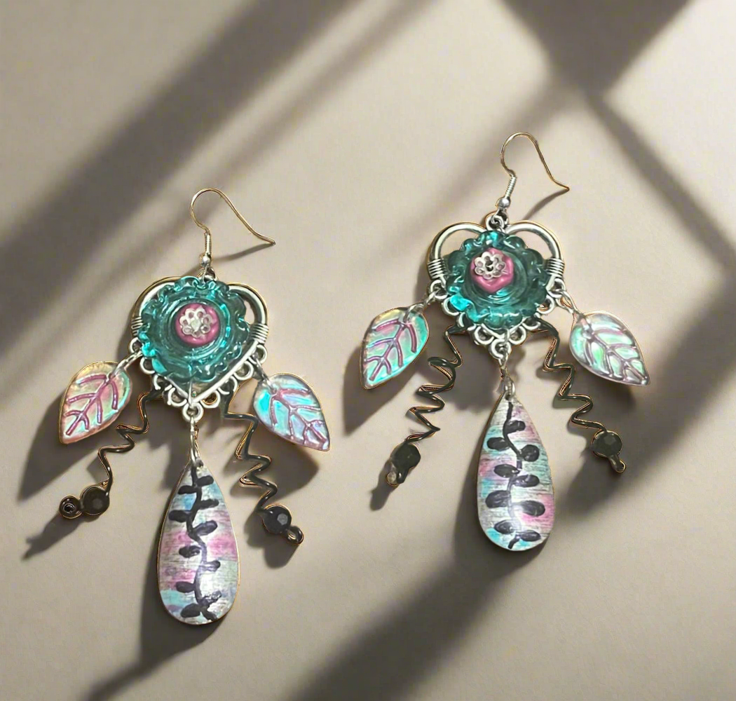 Floral Dream Catchers Ear Art
