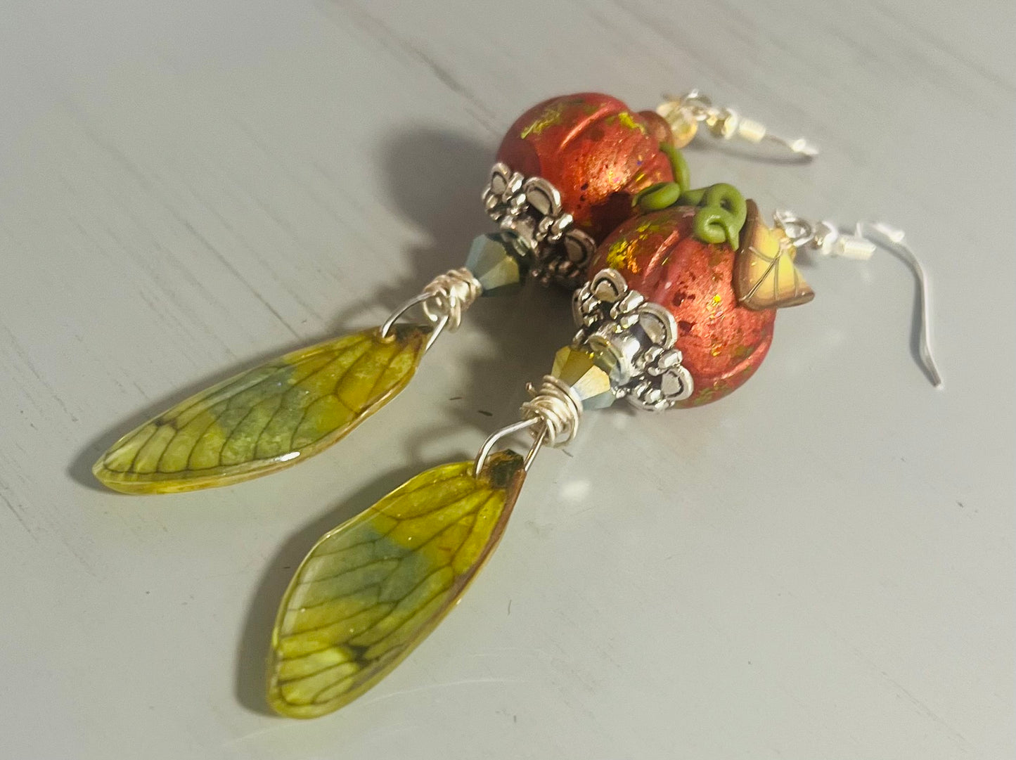 Orange Fairy Pumpkins Ear Art