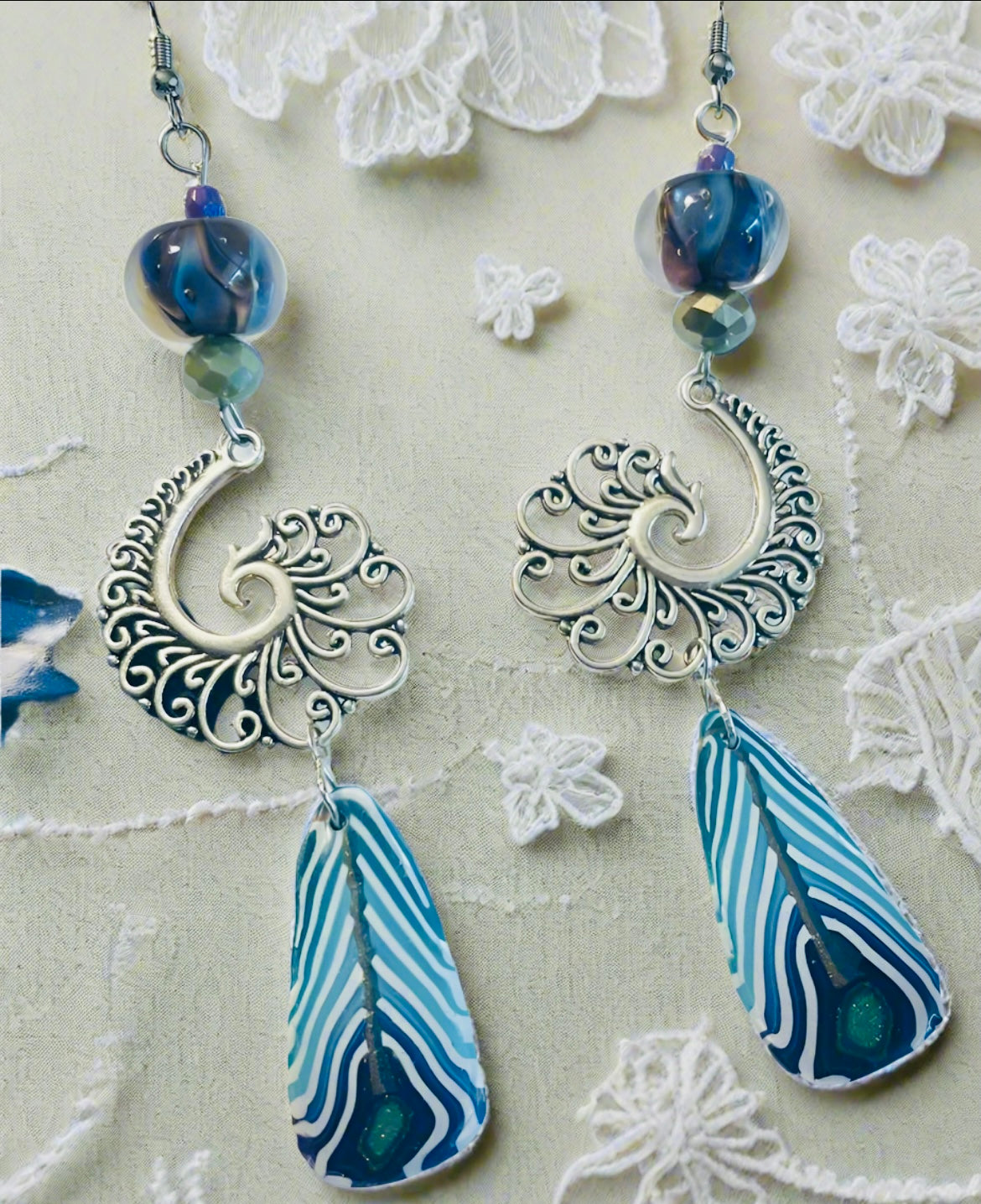 Pretty Peacock Earrings