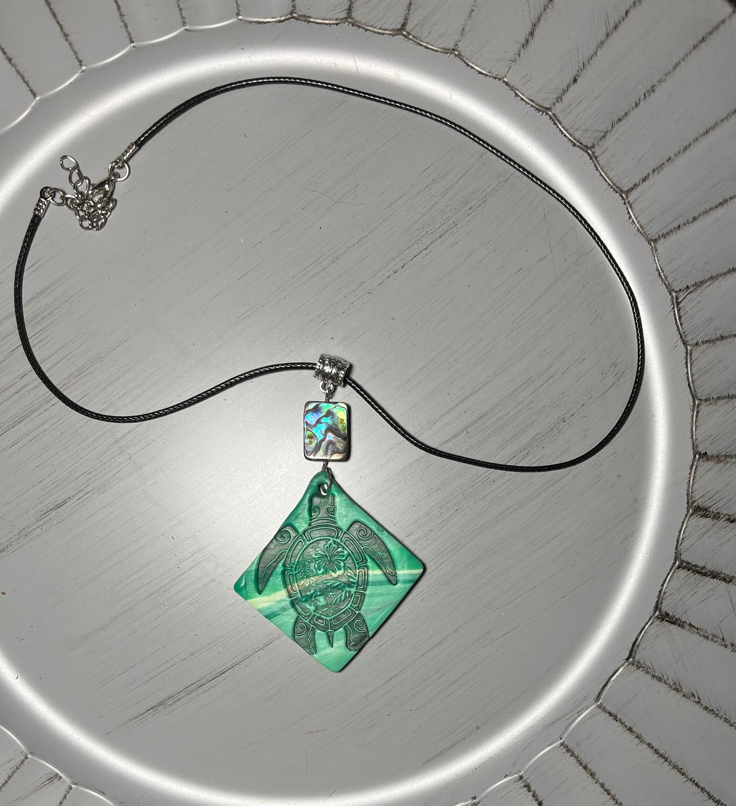 Hibiscus Sea Turtle Necklace