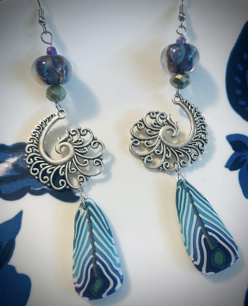 Pretty Peacock Earrings