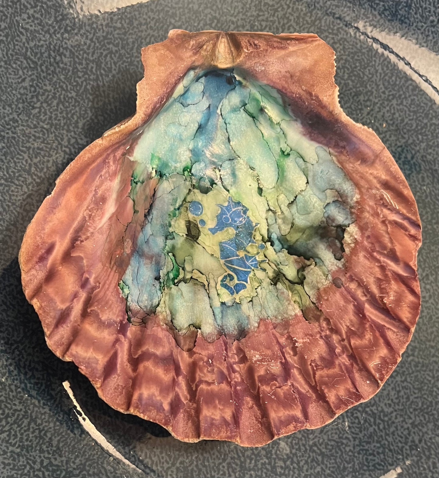 Sea Horse Shell Art
