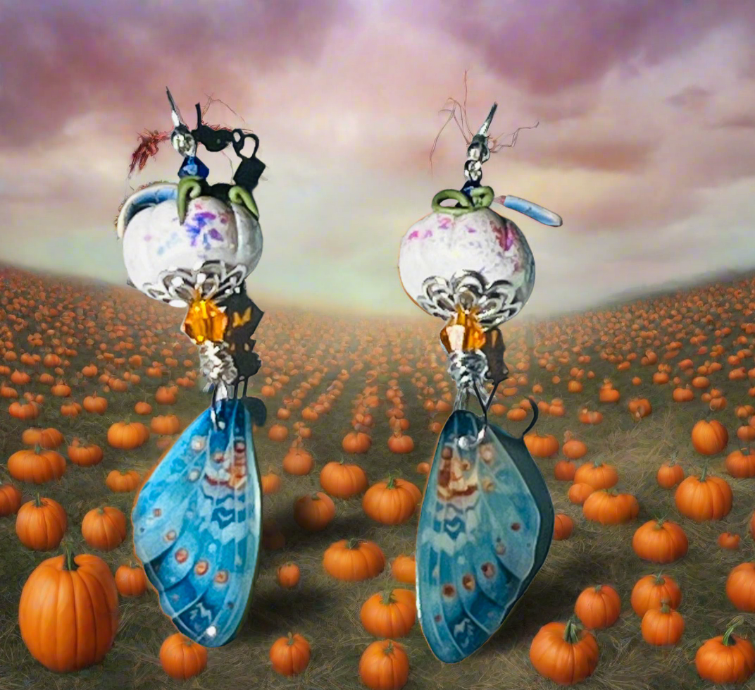 Blue Fairy Pumpkins Ear Art
