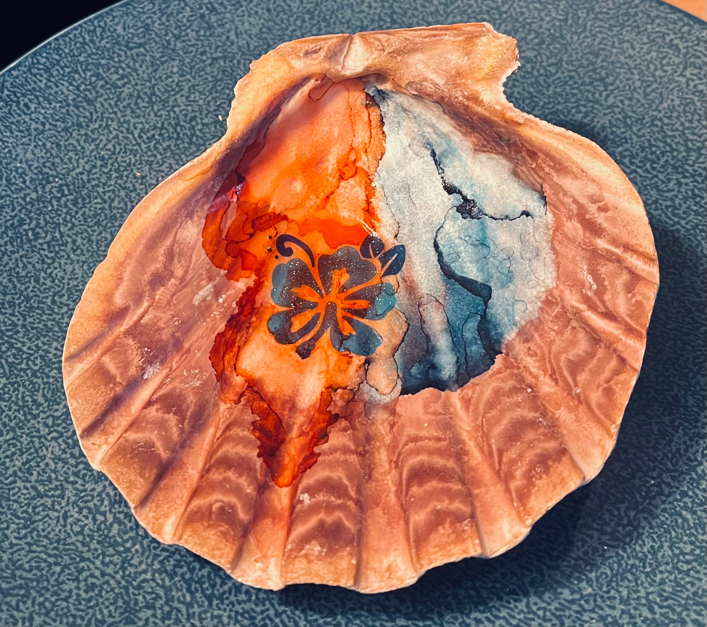 Hibiscus Shell Art