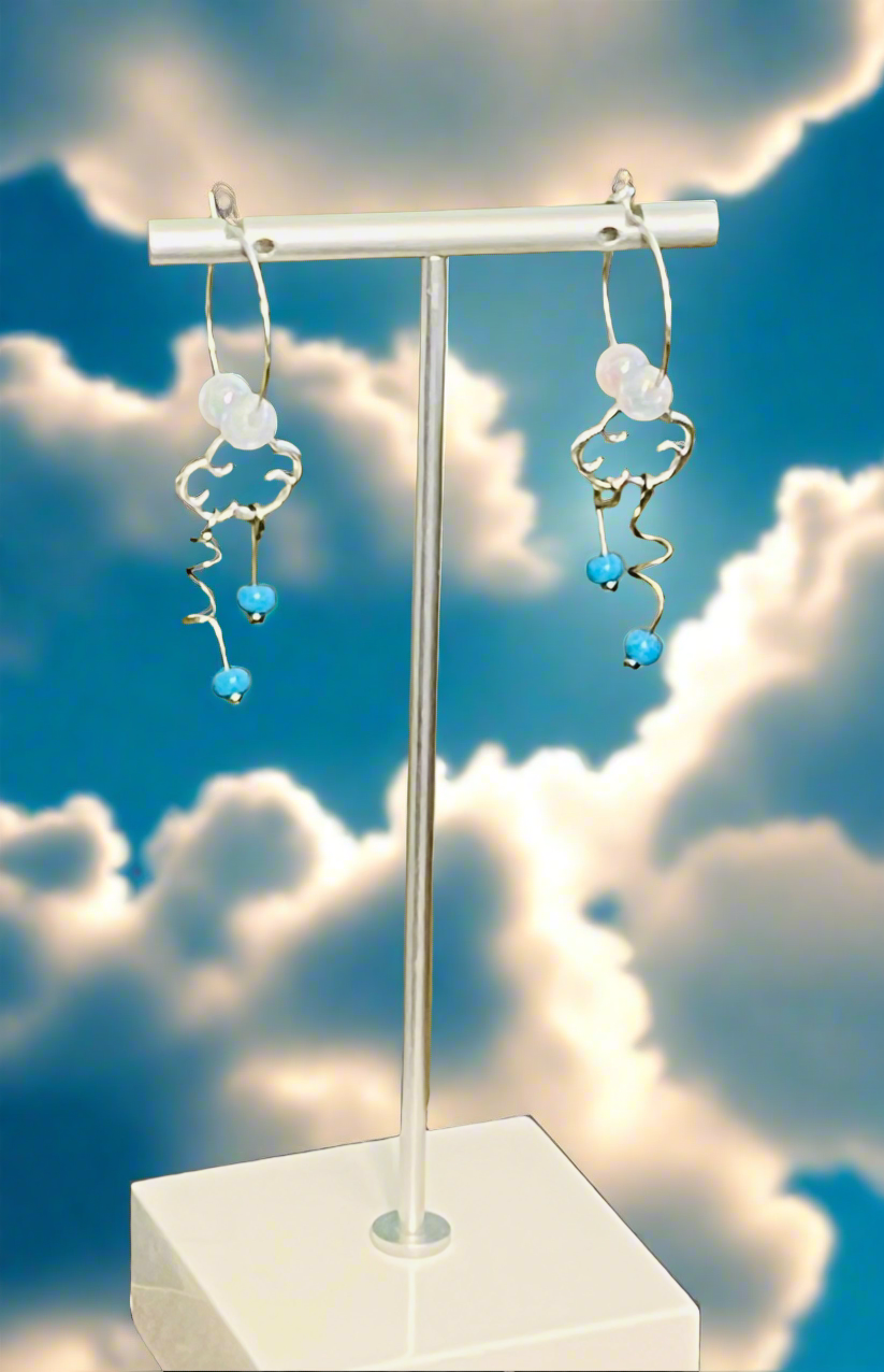Cloud Hoops Ear Art