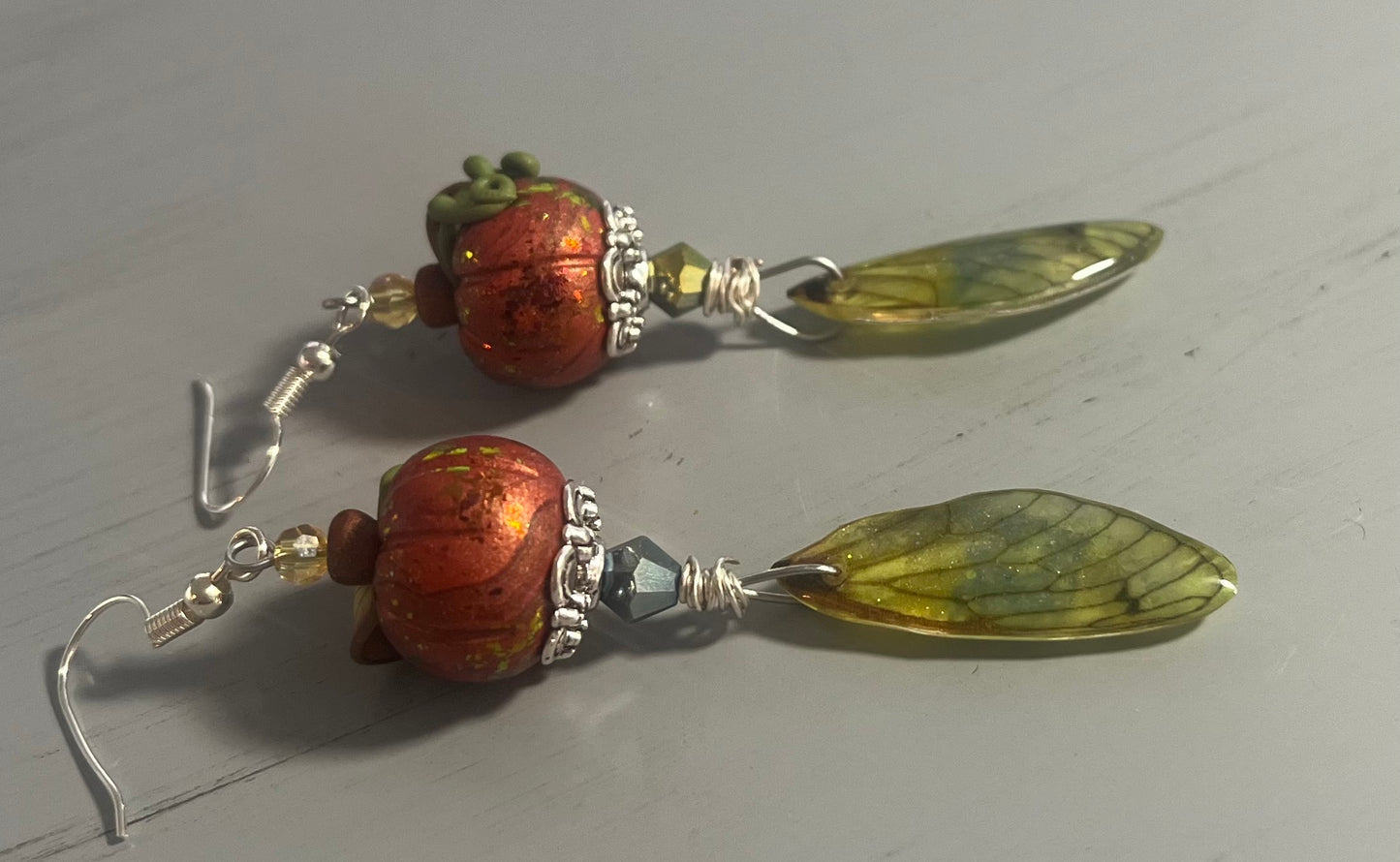 Orange Fairy Pumpkins Ear Art