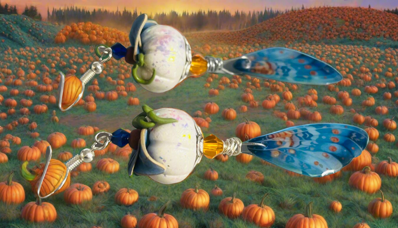 Blue Fairy Pumpkins Ear Art