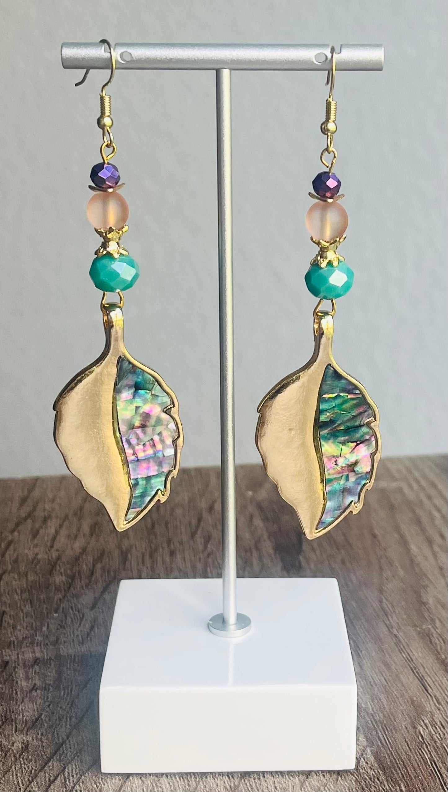 Abalone Leaf Earrings