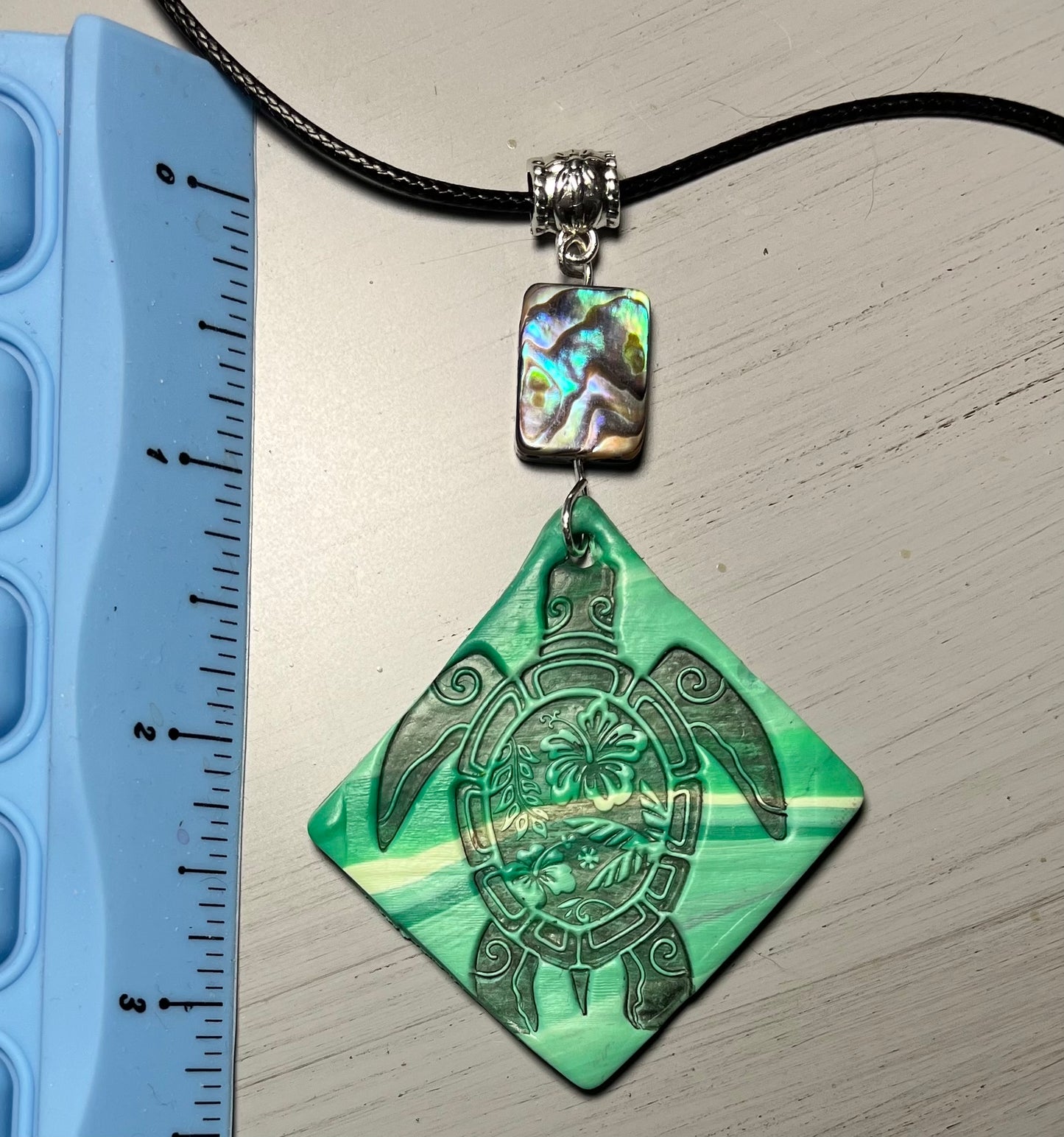 Hibiscus Sea Turtle Necklace