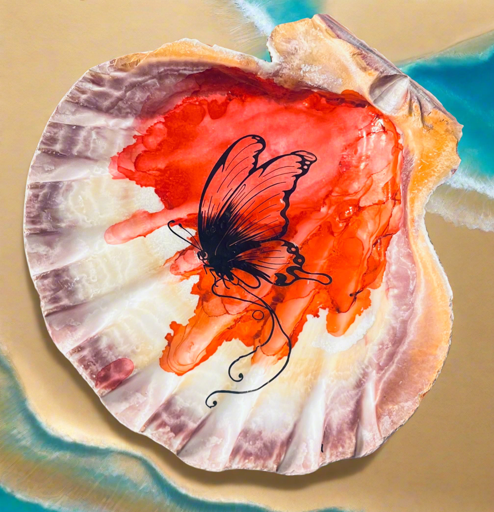 Butterfly Shell Art 3