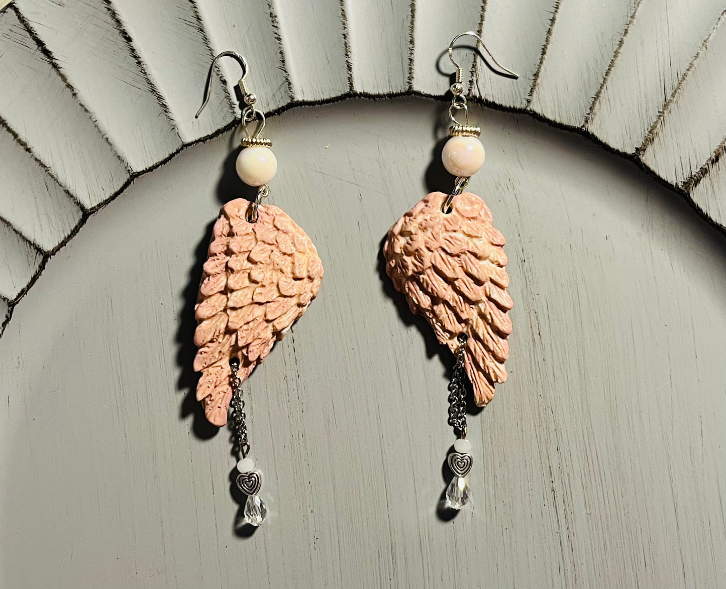 Pink Angel Wing Earrings