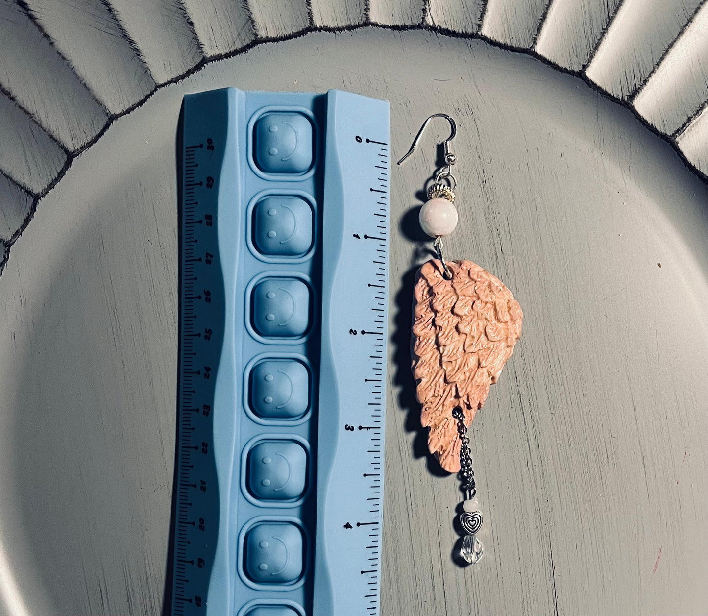 Pink Angel Wing Earrings
