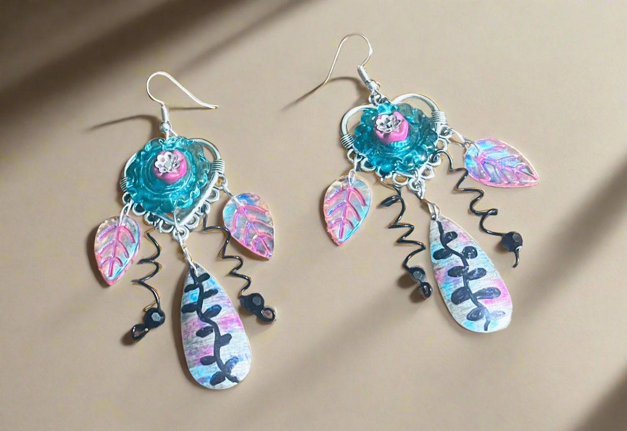 Floral Dream Catchers Ear Art