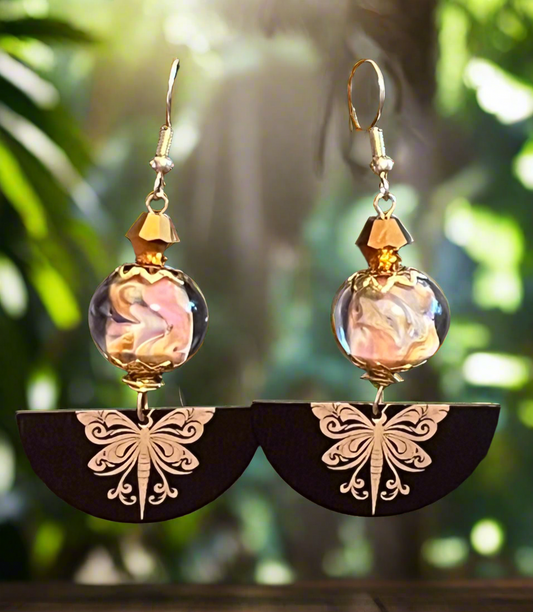 Dancing Dragonflies Ear Art