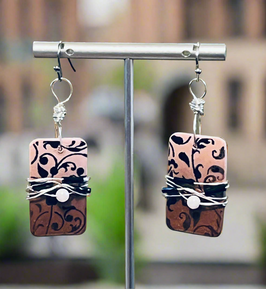 Wrapped Floral Ombre Neutral Ear Art